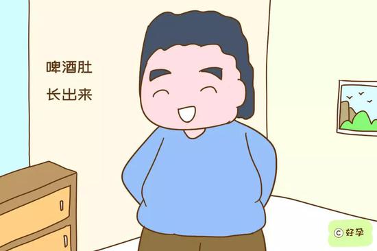 男人要当爸，心里高兴，跟朋友今天这里吃一摊明天那里吃一摊